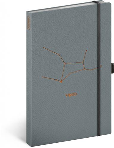 Zápisník Zodiak Panna, linajkovaný, 13 × 21 cm