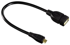 Zásuvka Hama USB A - zástrčka micro B, 15 cm (78426)