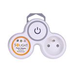 Zásuvka Solight, 2x 10A, bielo-sivá, vypínač