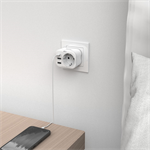 Zásuvná USB nabíjačka Hama, 1x el. 1x USB-C PD, 2x USB-A, 20 W