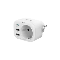 Zásuvná USB nabíjačka Hama, 1x el. 1x USB-C PD, 2x USB-A, 20 W