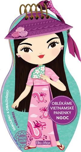 Zdobiť vietnamské bábiky NGOC - Omaľovánky