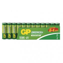 Zinková baterie GP Greencell AA (R6) blistr 12Ks