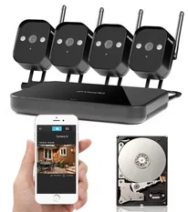 Zmodo WiFi Mini 720p Kit 4CH kamerový systém + 4x720p ZM-W1001-O kamera UMNP10069 Kompletní sada s kompletním kabelovým vybavením. Plug and Play zařízení. - Huby, repeatery, …