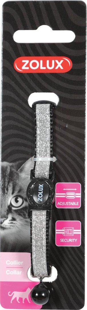 Zolux Obojek pro kočky SHINY nylon černý 10mm/30cm