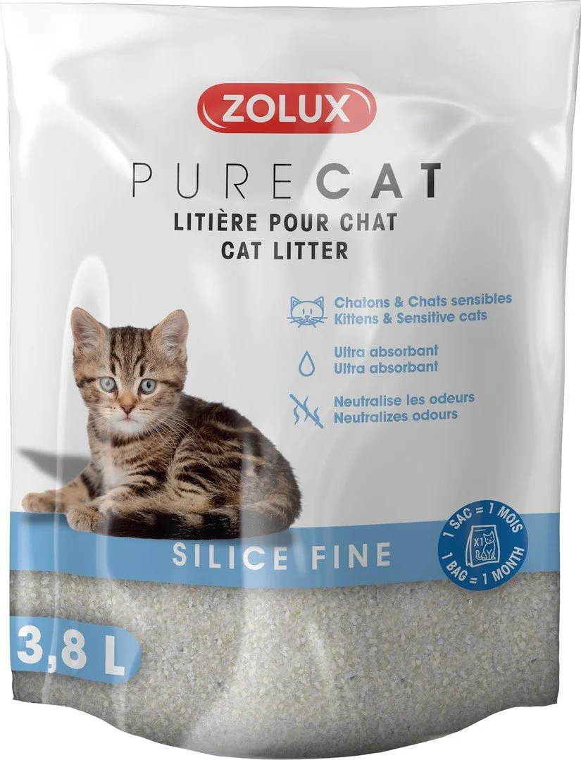 Zolux Podestýlka PURECAT fine silica 3,8l
