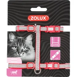 Zolux Postroj pre mačky SHINY nylon červený