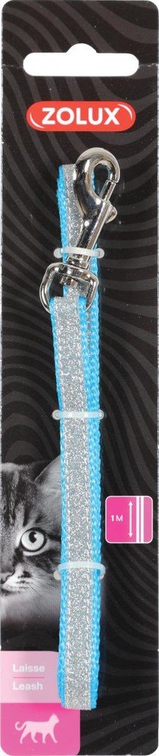 Zolux Vodítko pre mačky SHINY nylon modré 1m