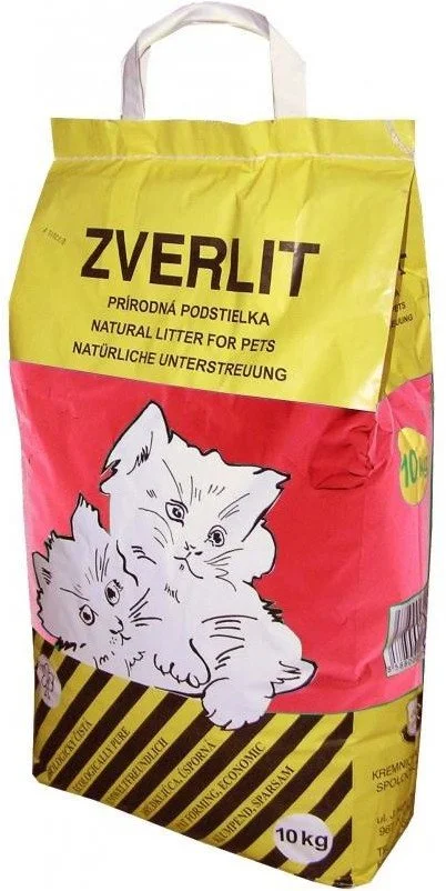 ZVERLIT červená hrubá podstielka pre mačky s vôňou 10kg